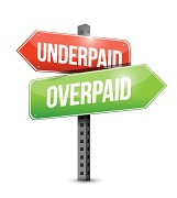 underpaid overpaid sign